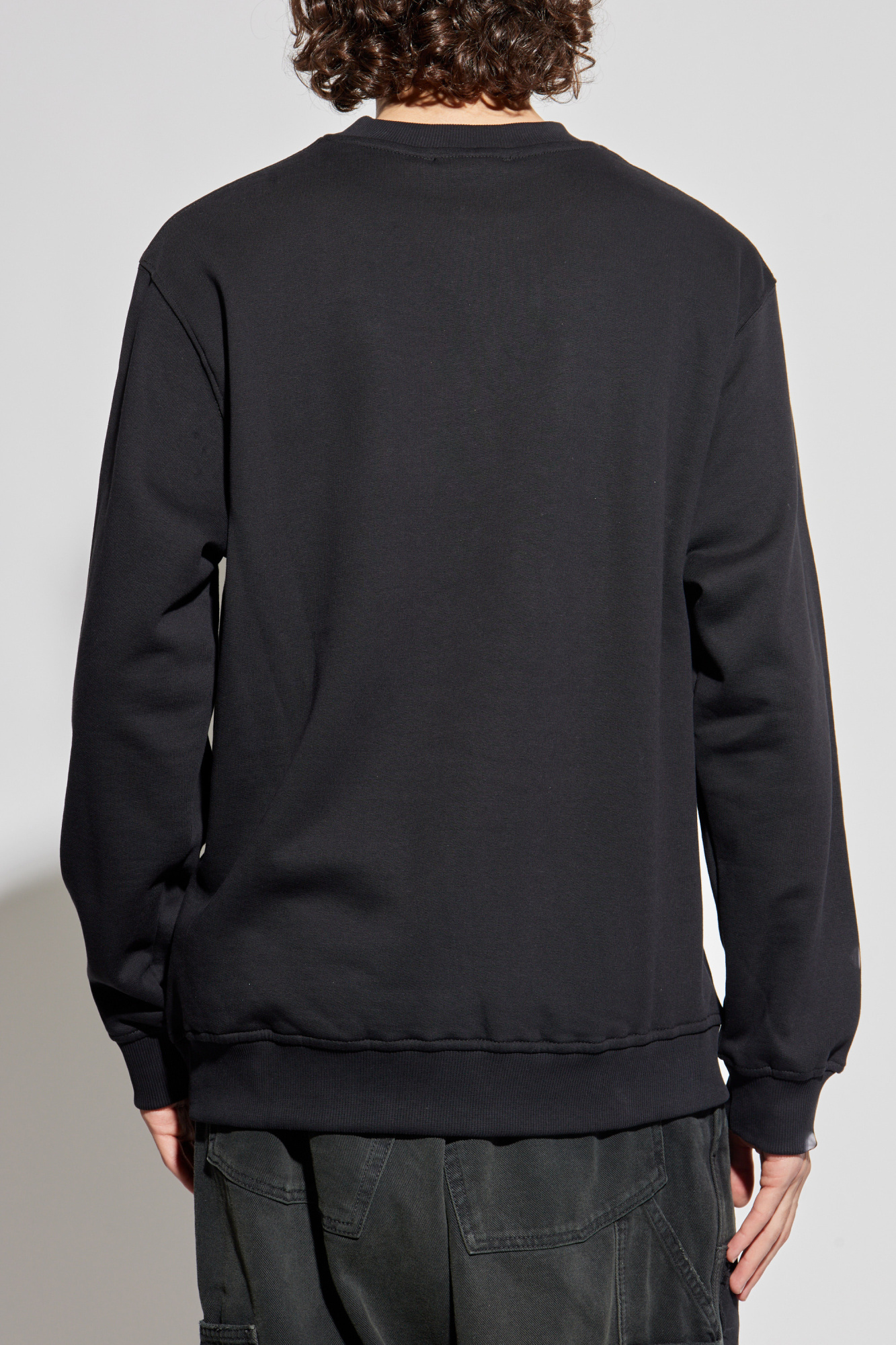 Black Sweatshirt with printed logo Versace Jeans Couture